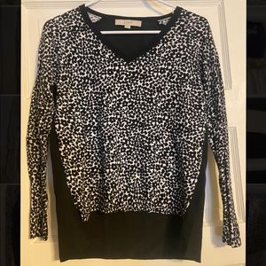 Loft size XS black & white sweater